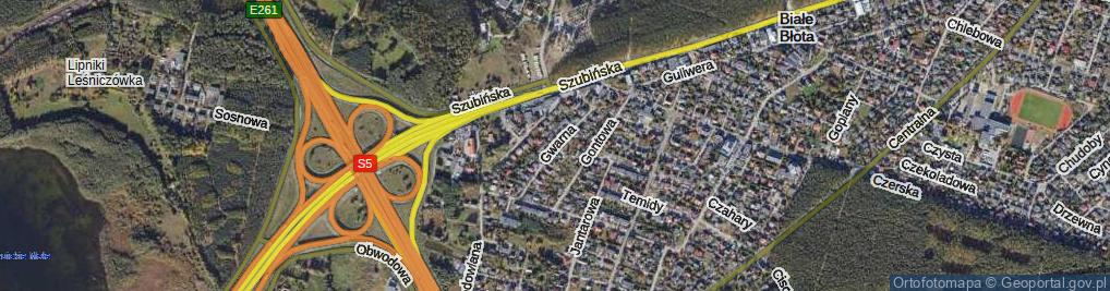 Zdjęcie satelitarne Gwarna ul.